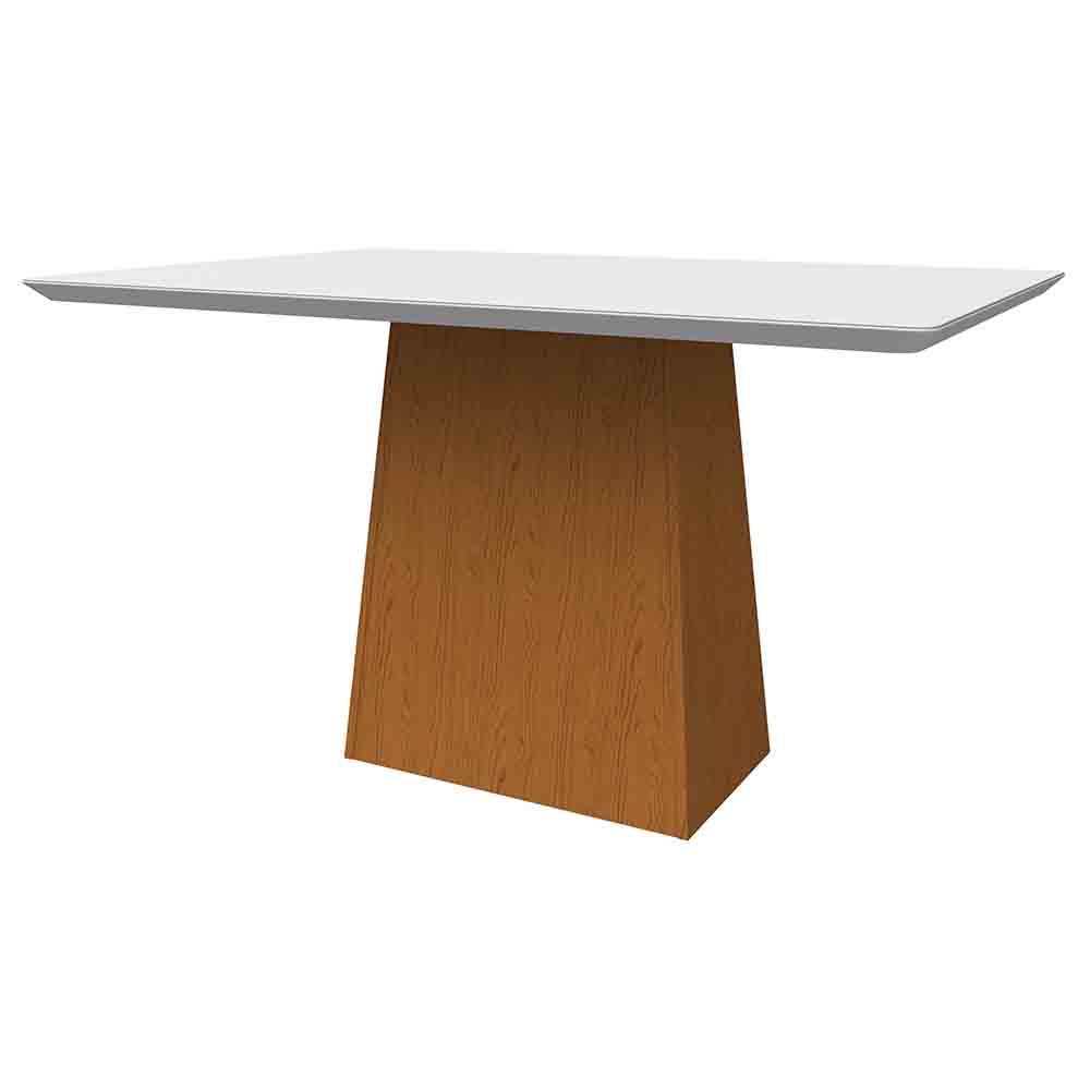 Mesa Bárbara 135x90cm - Ypê/Off White