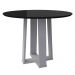 Mesa Isabela 100x100cm - Off White/Preto