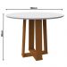 Mesa Isabela 100x100cm - Ypê/Off White