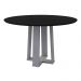 Mesa Isabela 120x120cm - Off White/Preto