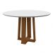 Mesa Isabela 120x120cm - Ypê/Off White