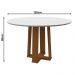 Mesa Isabela 120x120cm - Ypê/Off White