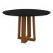 Mesa Isabela 120x120cm - Ypê/Preto