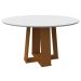 Mesa Isabela 135x135cm - Ypê/Off White