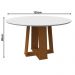 Mesa Isabela 135x135cm - Ypê/Off White