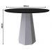 Mesa Isis 100x100cm - Off White/Preto