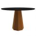 Mesa Isis 120x120cm - Ypê/Preto