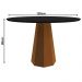 Mesa Isis 120x120cm - Ypê/Preto