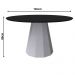 Mesa Isis 135x135cm - Off White/Preto