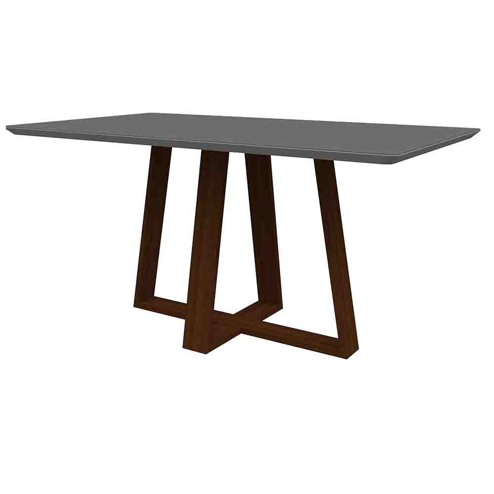 Mesa Lectus 160x90cm - Amêndoa/Cinza