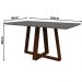 Mesa Lectus 160x90cm - Amêndoa/Cinza