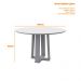 Mesa Redonda Sala de Jantar Tampo Com Vidro 1,20X1,20 Mts Ype/Preto Isabela New Ceval