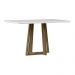Mesa Sarah 135x90cm - Amêndoa/Off White