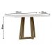 Mesa Sarah 135x90cm - Amêndoa/Off White