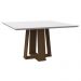 Mesa Valencia 135x135cm - Imbuia/Off White