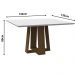 Mesa Valencia 135x135cm - Imbuia/Off White