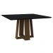 Mesa Valencia 135x135cm - Imbuia/Preto