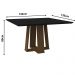 Mesa Valencia 135x135cm - Imbuia/Preto