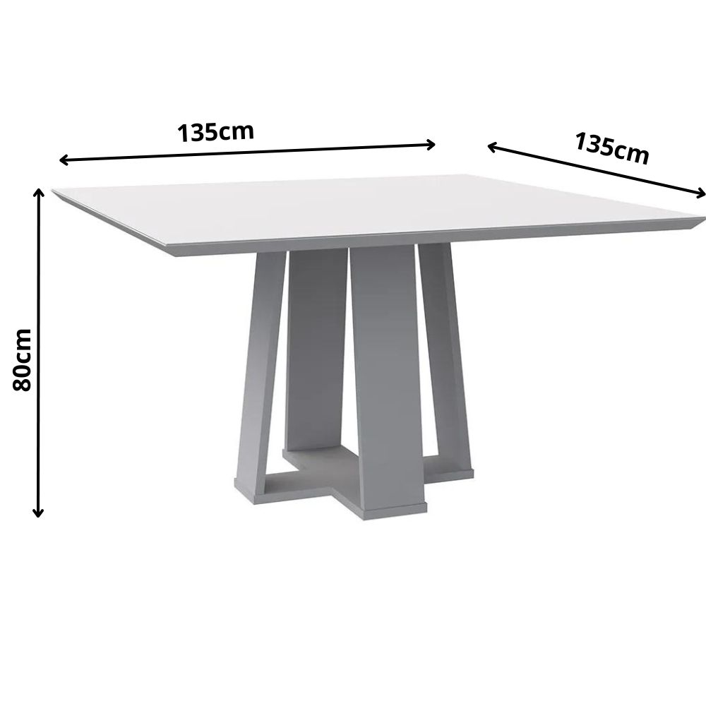 Mesa Valencia 135x135cm - Off White