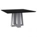 Mesa Valencia 135x135cm - Off White/Preto