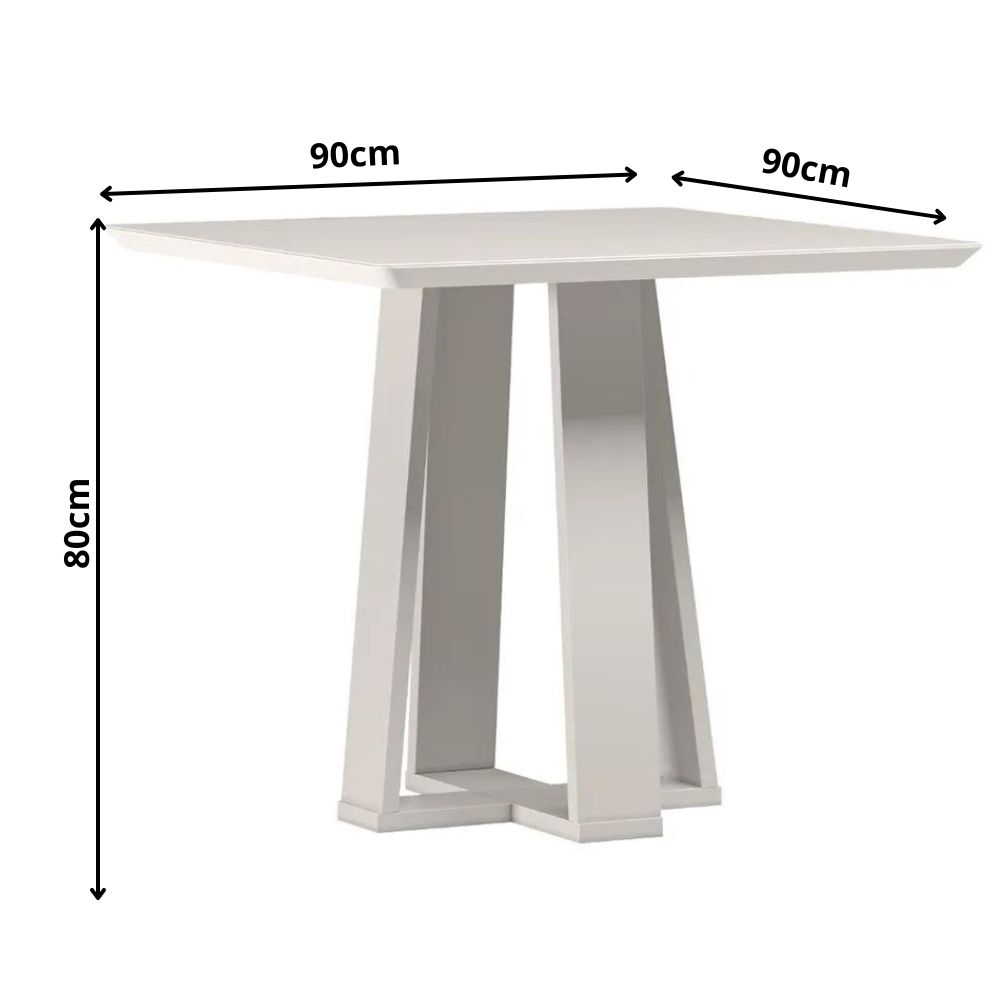 Mesa Valencia 90x90cm - Off White