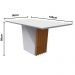Mesa Veneza 160x90cm - Ypê/Off White