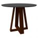 Mesa Vitória 100x100cm - Amêndoa/Cinza