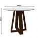 Mesa Vitória 100x100cm - Amêndoa/Off White
