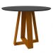 Mesa Vitória 100x100cm - Ypê/Cinza