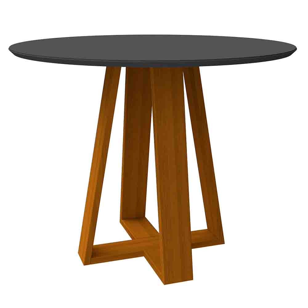 Mesa Vitória 100x100cm - Ypê/Cinza