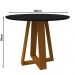 Mesa Vitória 100x100cm - Ypê/Preto
