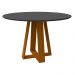 Mesa Vitória 120x120cm - Ypê/Cinza