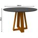Mesa Vitória 120x120cm - Ypê/Cinza