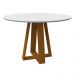 Mesa Vitória 120x120cm - Ypê/Off White