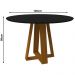 Mesa Vitória 120x120cm - Ypê/Preto