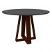 Mesa Vitória 135x135cm - Amêndoa/Cinza