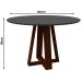 Mesa Vitória 135x135cm - Amêndoa/Cinza