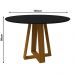 Mesa Vitória 135x135cm - Ypê/Preto