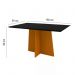 Mesa de Jantar Ana 160x90 Ipê/Preto - New Ceval