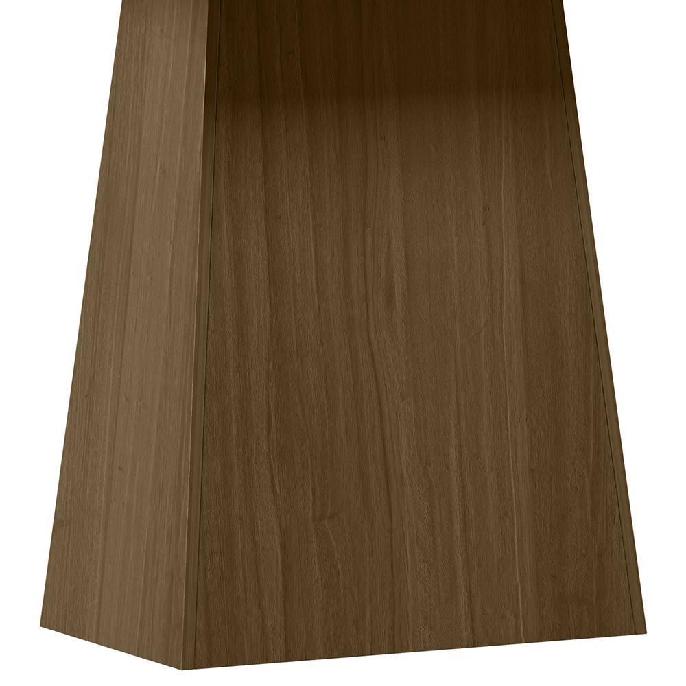 Mesa de Jantar Bárbara 135x90 Imbuia/Off White Tampo em MDF com Vidro - New Ceval