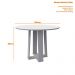 Mesa de Jantar Isabela 100x100 Ypê/Preto Tampo em MDF com Vidro - New Ceval