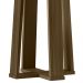 Mesa de Jantar Isabela 120x120 Imbuia/Preto Tampo em MDF com Vidro - New Ceval