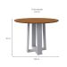 Mesa de Jantar Redonda Isabela Imbuia e Off White 100 cm