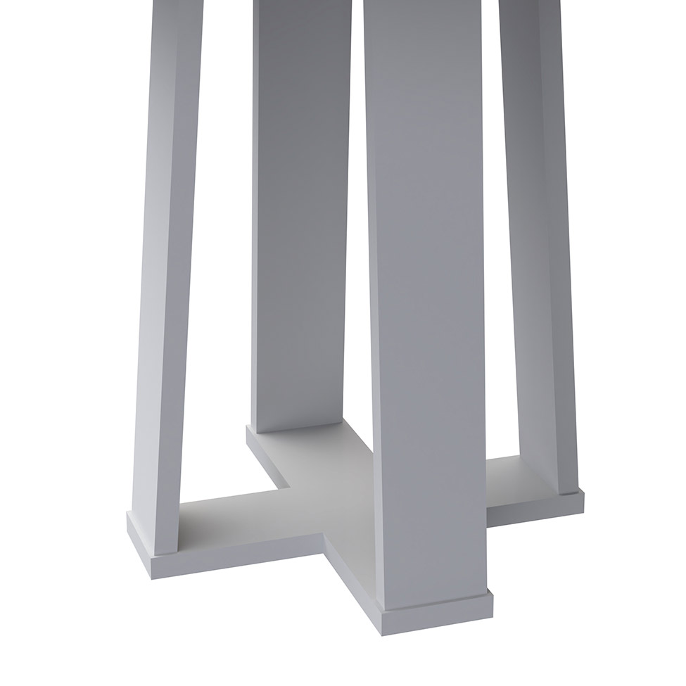 Mesa de Jantar Redonda Isabela Imbuia e Off White 100 cm