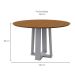Mesa de Jantar Redonda Isabela Imbuia e Off White 117 cm