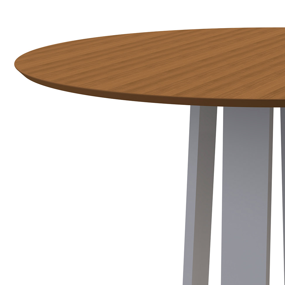 Mesa de Jantar Redonda Isabela Imbuia e Off White 117 cm