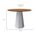 Mesa de Jantar Redonda Isis Imbuia e Off White 100 cm