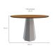 Mesa de Jantar Redonda Isis Imbuia e Off White 117 cm