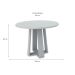 Mesa de Jantar Redonda com Tampo de Vidro Isabela Off White 100 cm
