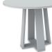 Mesa de Jantar Redonda com Tampo de Vidro Isabela Off White 100 cm